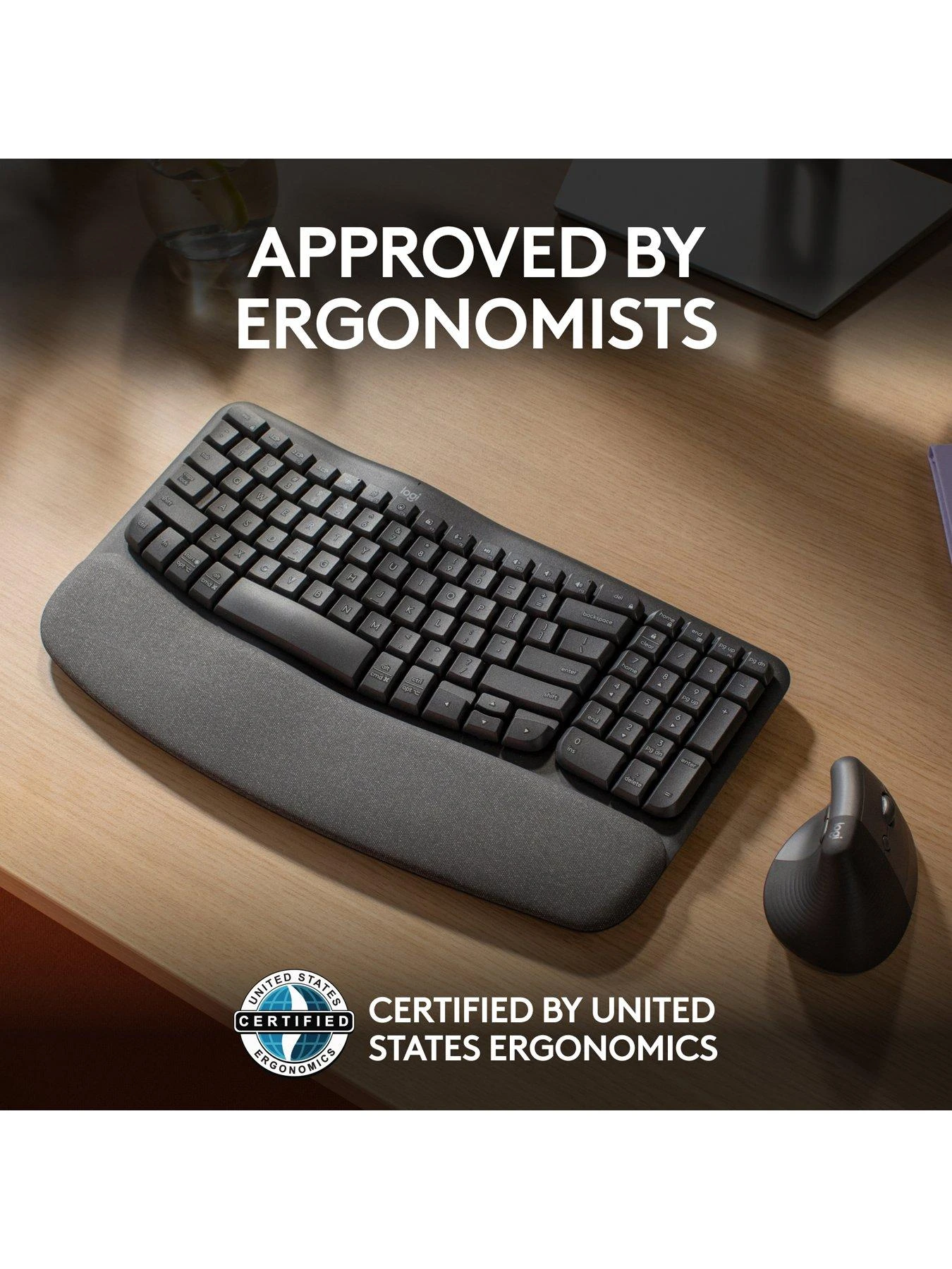 Logitech Wave Ergonomic Keys - Graphite - Image 5