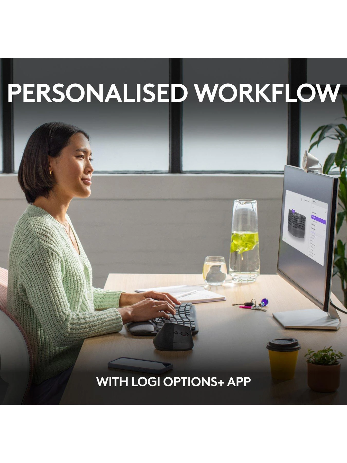 Logitech Wave Ergonomic Keys - Graphite - Image 7