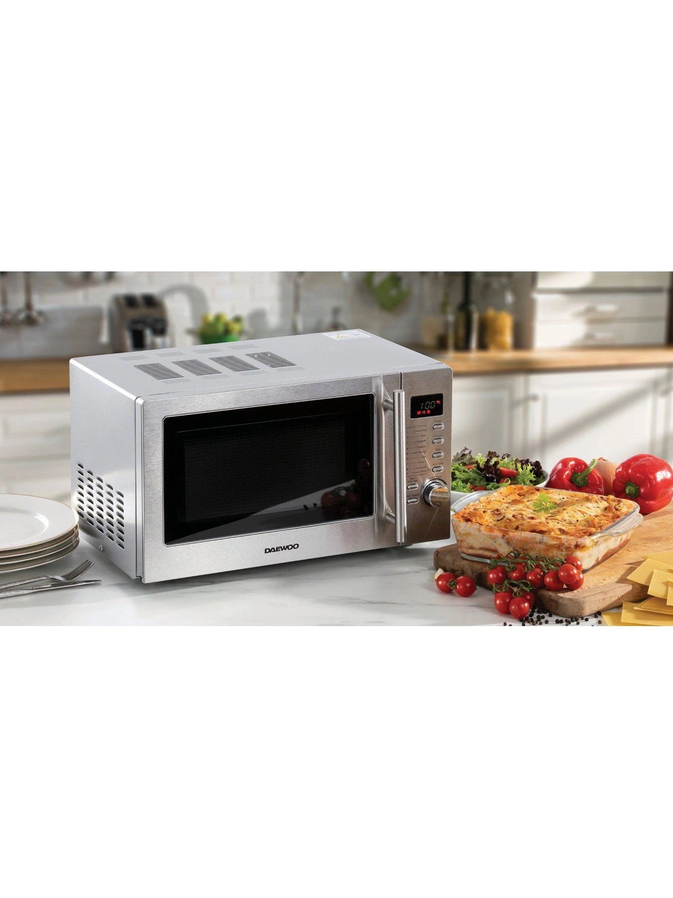 Daewoo 20L 700W Microwave With Grill Function Stainless Steel Cavity - Image 3